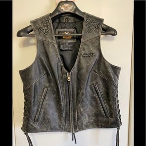 Harley Davidson leather vest